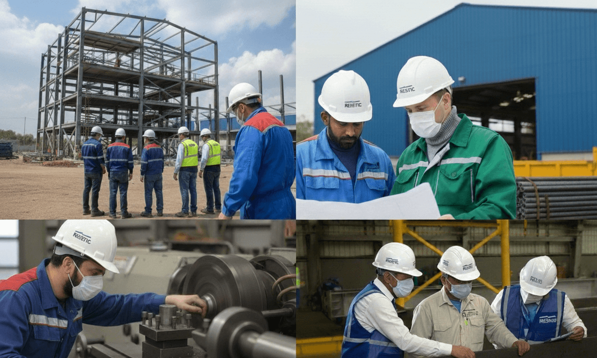 Resefic team on-site at fabrication facility